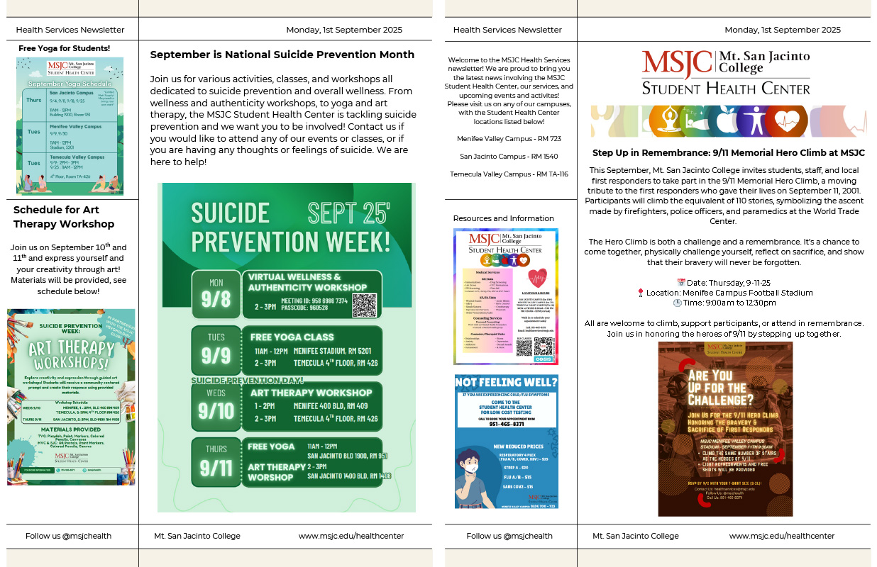 Health Center Newsletter