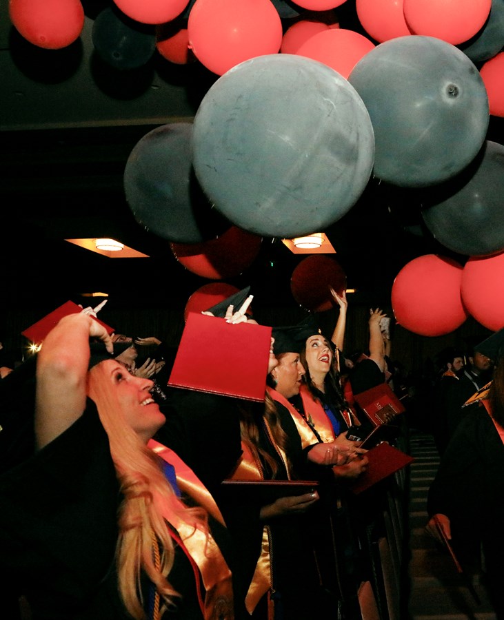 balloon drop at graduation 2019