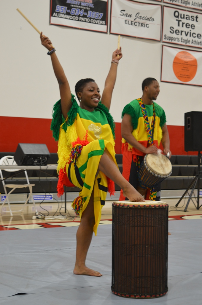 Mt. San Jacinto College’s Black History Month event on Feb. 28, featuring African dancing and drumming
