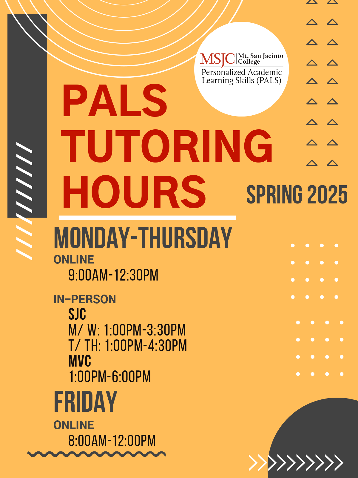 PALS tutoring hours