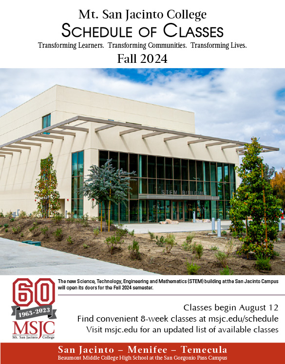Fall 2024 schedule of classes